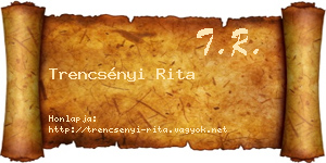 Trencsényi Rita névjegykártya