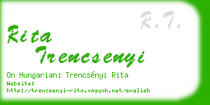 rita trencsenyi business card