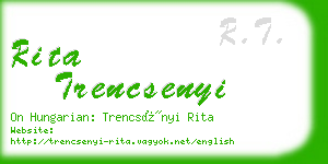 rita trencsenyi business card